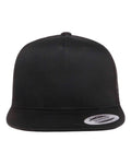 Classic Five-Panel Trucker Cap - Black Front