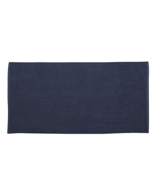 Carmel Towel Company Velour Beach Towel - Navy Front