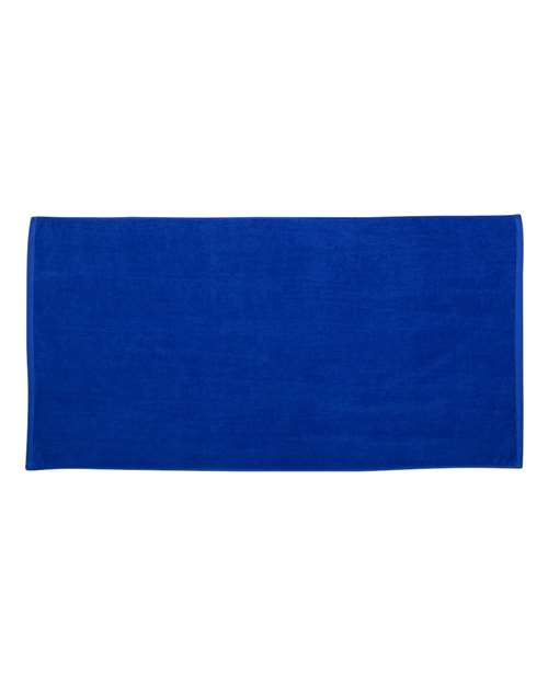 Carmel Towel Company Velour Beach Towel - Royal Front