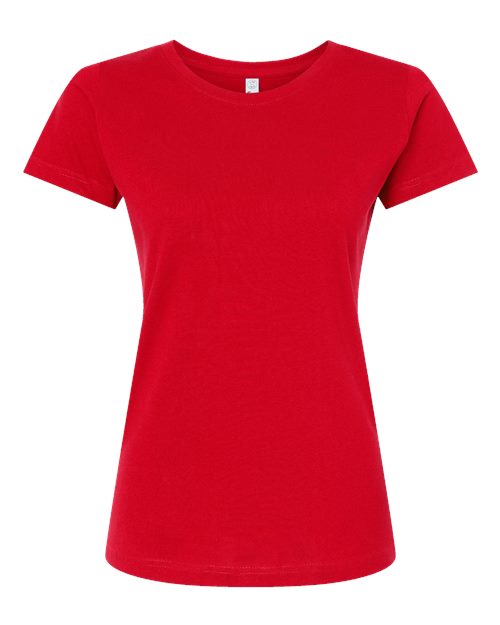 LAT Women's Fine Jersey Tee - Red Front