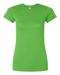 LAT Women's Fitted Fine Jersey Tee - Apple Front