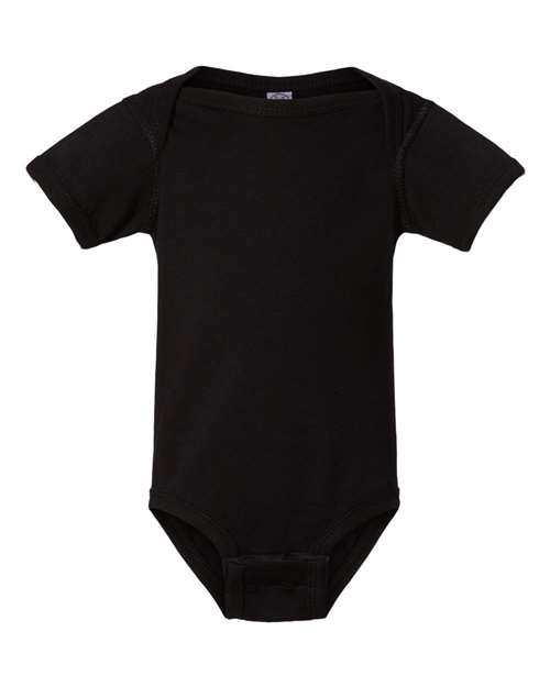 Rabbit Skins Infant Fine Jersey Bodysuit - Black Front