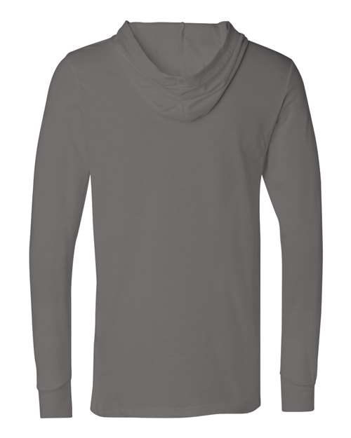 BELLA + CANVAS Unisex Jersey Hooded Long Sleeve Tee - Back