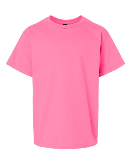 Gildan Youth Ultra Cotton® T-Shirt - Safety Pink Front