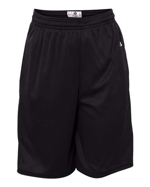 Badger Youth B-Core Pocketed Shorts - Black Front