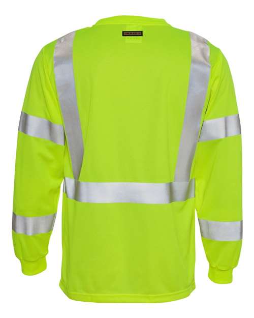 Kishigo Unisex Long Sleeve Class 3 T-Shirt - Back