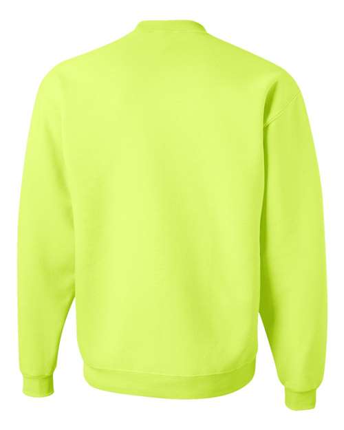 Unisex Super Sweats NuBlend® Crewneck Sweatshirt - Safety Green Back