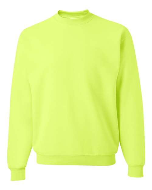 Unisex Super Sweats NuBlend® Crewneck Sweatshirt - Safety Green Front