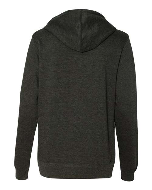 Independent Trading Co. Women's Junior Fit Heavenly Fleece Lightweight Hooded Sweatshirt - Back