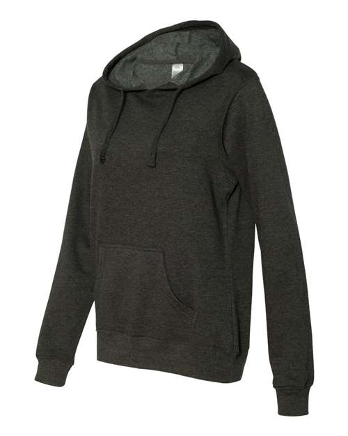 Independent Trading Co. Women's Junior Fit Heavenly Fleece Lightweight Hooded Sweatshirt - Side