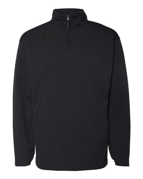 Badger Men's Performance Quarter-Zip Pullover - Black Front