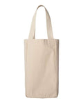 Liberty Bags Double Bottle Wine Tote - Natural Front