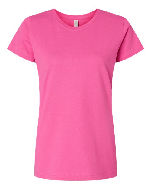 LAT Women's Fine Jersey Tee - Raspberry Front