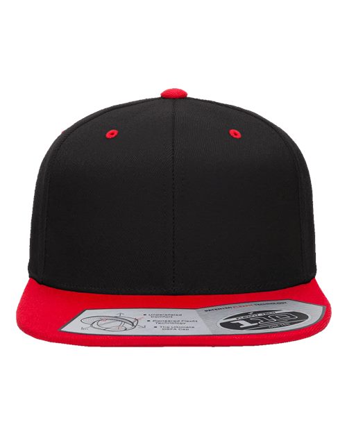 Flexfit 110® Snapback Cap - Black/ Red Front
