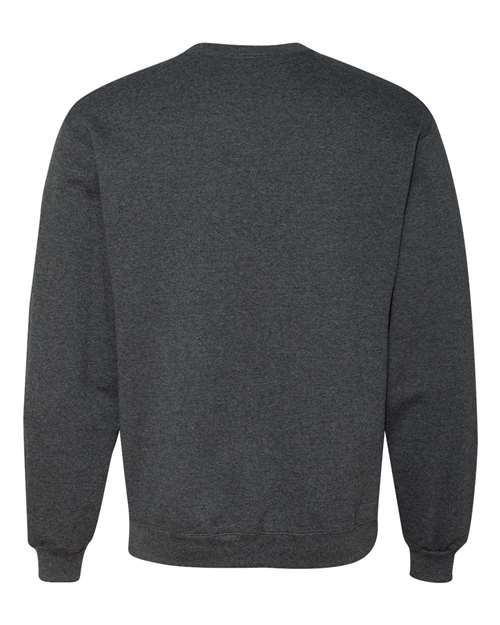 Unisex Super Sweats NuBlend® Crewneck Sweatshirt - Black Heather Back