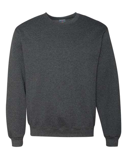 Unisex Super Sweats NuBlend® Crewneck Sweatshirt - Black Heather Front