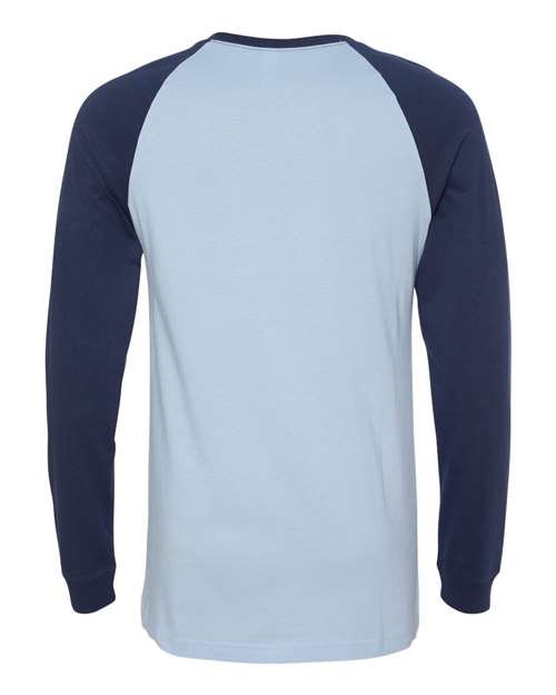 BELLA + CANVAS Men's Long Sleeve Jersey Baseball Tee - Back