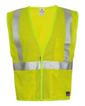 Kishigo Men's Flame Resitant Breathable Mesh Vest - Lime Front