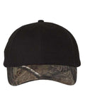Kati Solid Crown with Camo Bill Cap - Black/ Realtree AP Front