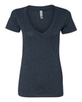Next Level Women’s CVC Deep V-Neck Tee - Midnight Navy Front