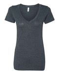 Next Level Women’s Triblend Deep V-Neck Tee - Vintage Navy Front