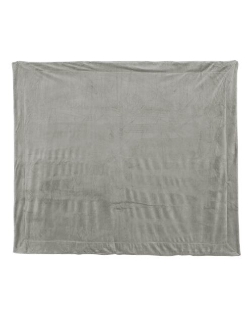Micro Mink Sherpa Blanket - Grey Front