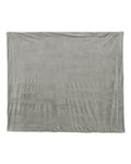 Micro Mink Sherpa Blanket - Grey Front