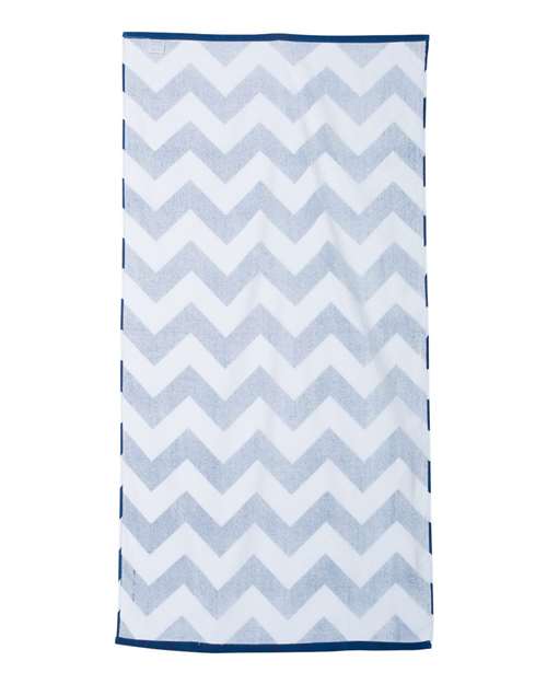Carmel Towel Company Chevron Velour Beach Towel - Back