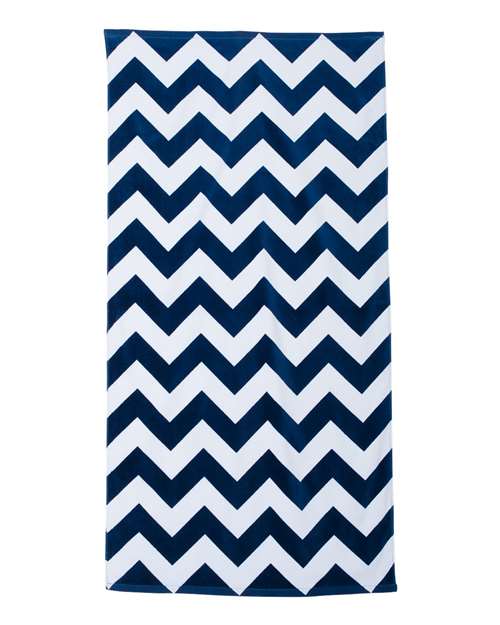 Carmel Towel Company Chevron Velour Beach Towel - Side