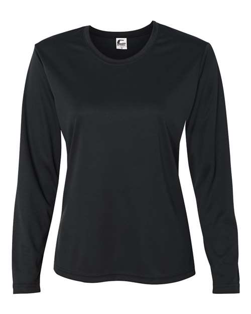 C2 Sport Women's Performance Long Sleeve T-Shirt - Black Front