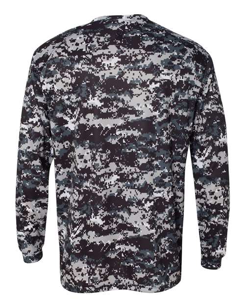 Badger Men's Digital Camo Long Sleeve T-Shirt - Back