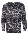 Badger Men's Digital Camo Long Sleeve T-Shirt - Black Digital Front