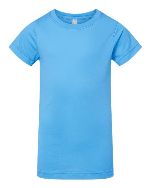 LAT Girls' Fine Jersey Tee - Aqua Front