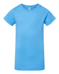 LAT Girls' Fine Jersey Tee - Aqua Front