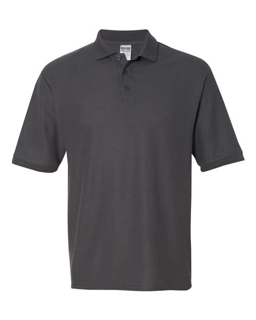 JERZEES Men's Easy Care™ Piqué Polo - Charcoal Grey Front