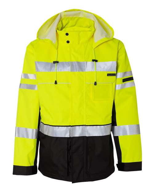 Kishigo Unisex Premium Black Series® 2-In-1 Jacket - Lime Front