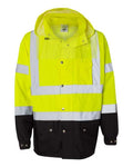 Kishigo Unisex Storm Cover Waterproof Rain Jacket - Lime Front