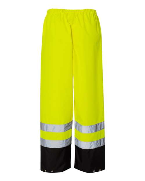 Kishigo Unisex Storm Cover Waterproof Rain Pants - Back