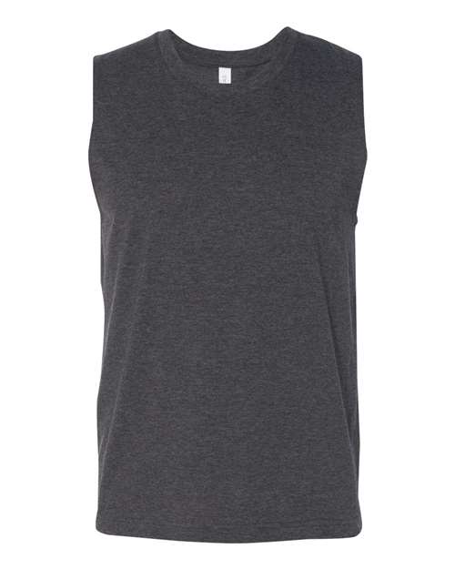 Jersey Muscle Tank - Dark Grey Heather Front
