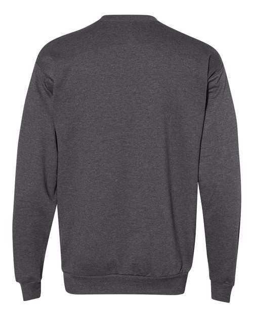 Unisex EcoSmart® Crewneck Sweatshirt - Charcoal Heather Back