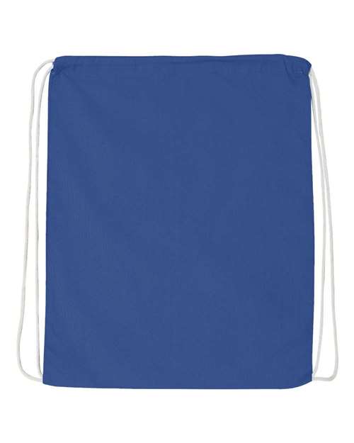 Economical Cotton Drawstring Bag - Royal Back