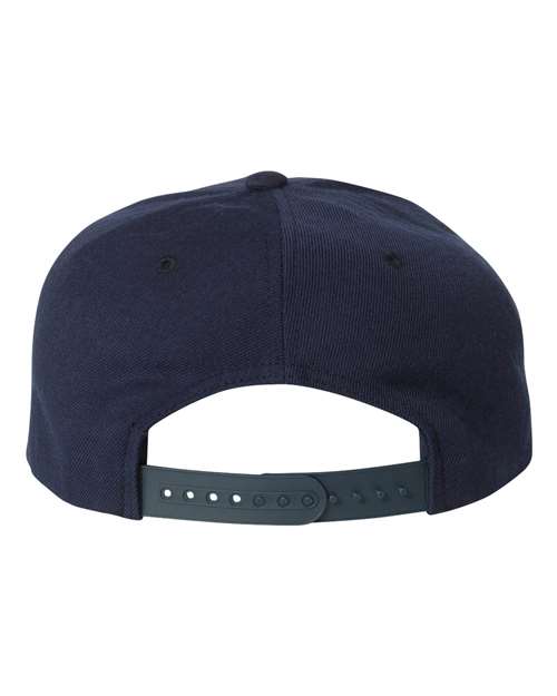 Premium Five-Panel Snapback Cap - Navy Back