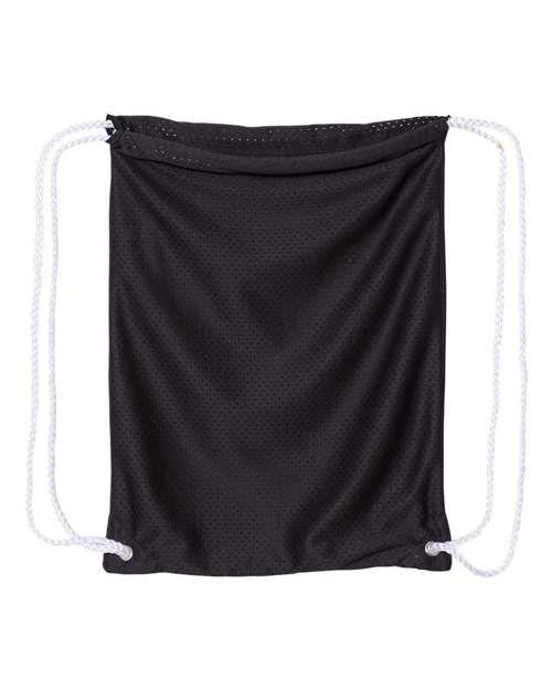 Liberty Bags Mesh Drawstring Backpack - Black Front