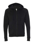 Independent Trading Co. Unisex Special Blend Raglan Full-Zip Hooded Sweatshirt - Black Front