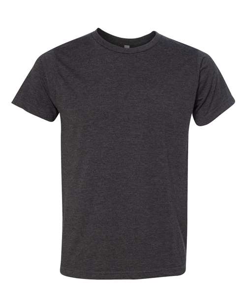 Bayside Unisex USA-Made 50/50 Fine Jersey T-Shirt - Heather Charcoal Front