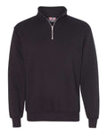 Bayside Unisex USA-Made Quarter-Zip Sweatshirt - Black Front