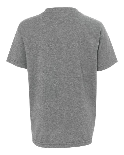 Youth CVC T-Shirt - Dark Heather Grey Back