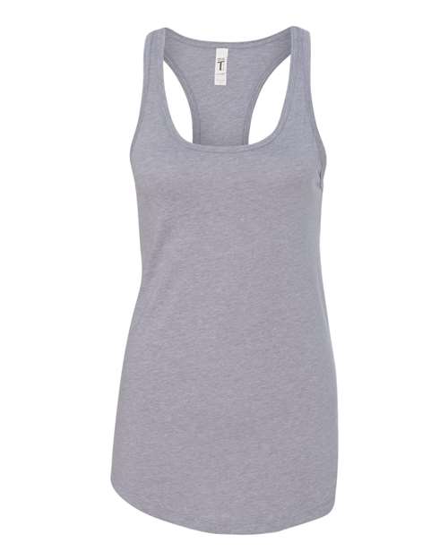 Women's Ideal Racerback Tank - Heather Grey Front