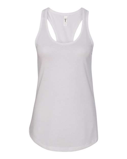 Women's Ideal Racerback Tank - White Front