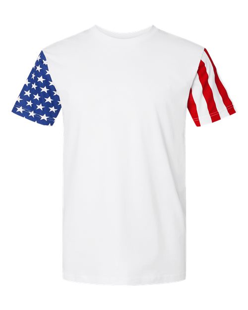 Code Five Unisex Stars & Stripes Tee - White Front